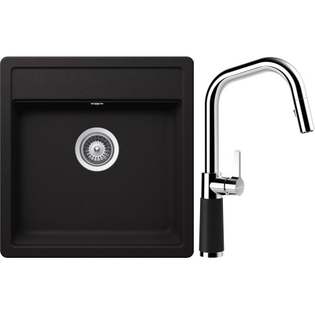 Set Schock S23-11 (dřez Nemo N-100S Nero + baterie SC-530.120 Nero)