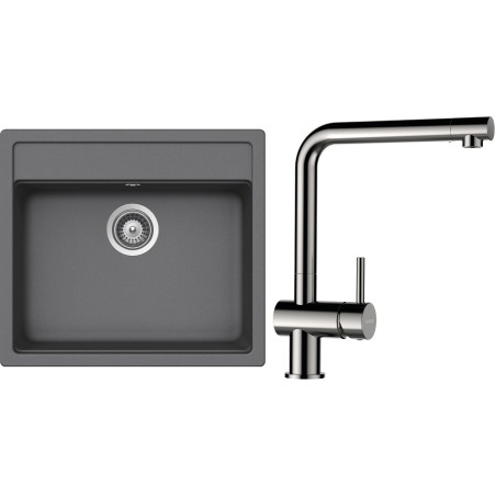 Set Schock S24-5 (dřez Nemo N-100 Croma + baterie Epos Nerezový vzhled)