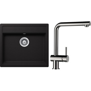 Set Schock S24-5 (dřez Nemo N-100 Nero + baterie Epos Nerezový vzhled)