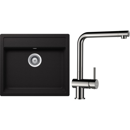 Set Schock S24-5 (dřez Nemo N-100 Nero + baterie Epos Nerezový vzhled)