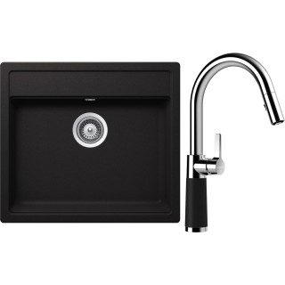 Set Schock S24-9 (dřez Nemo N-100 Nero + baterie SC-520.120 Nero)