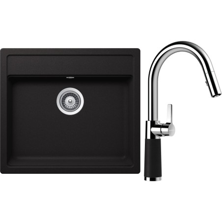 Set Schock S24-9 (dřez Nemo N-100 Nero + baterie SC-520.120 Nero)