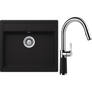 Set Schock S24-9 (dřez Nemo N-100 Onyx + baterie SC-520.120 Onyx)