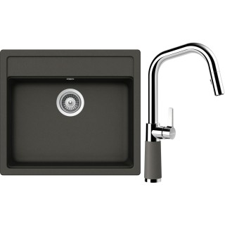 Set Schock S24-11 (dřez Nemo N-100 Asphalt + baterie SC-530.120 Asphalt)