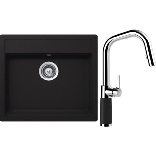 Set Schock S24-11 (dřez Nemo N-100 Onyx + baterie SC-530.120 Onyx)