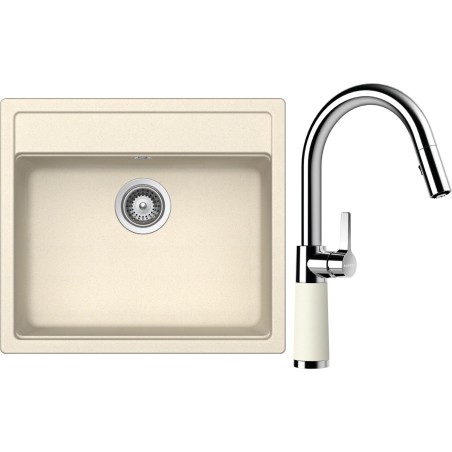 Set Schock S9-7 (dřez Mono N-100 Magnolia + baterie SC-520.120 Magnolia)