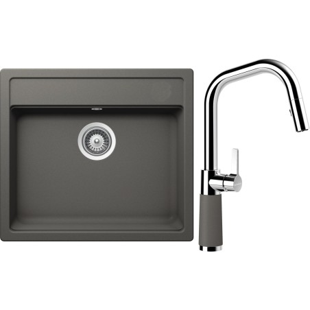 Set Schock S9-9 (dřez Mono N-100 Silverstone + baterie SC-530.120 Silverstone)