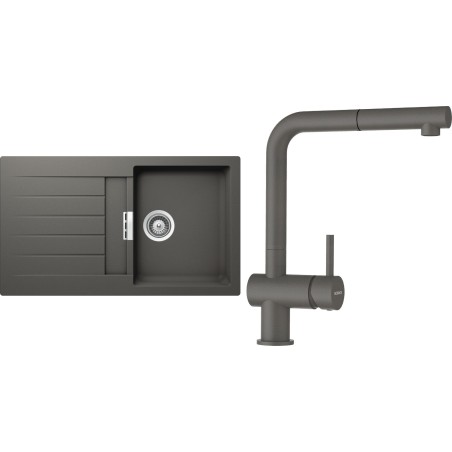 Set Schock S1-2 (dřez Signus D-100 Silverstone + baterie Epos.120 Silverstone)