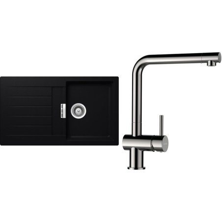 Set Schock S1-3 (dřez Signus D-100 Puro + baterie Epos Nerezový vzhled)