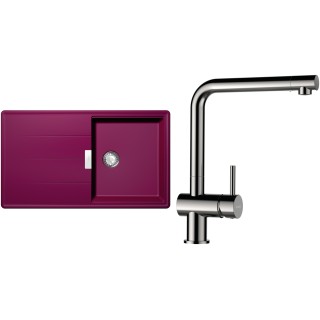 Set Schock S16-3 (dřez Tia D-100 Berry + baterie Epos Nerezový vzhled)