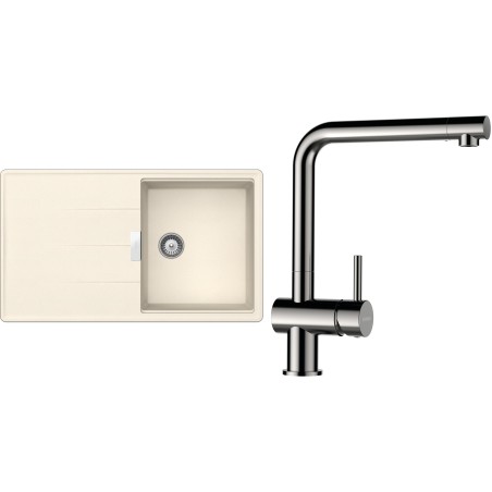 Set Schock S16-3 (dřez Tia D-100 Magnolia + baterie Epos Nerezový vzhled)