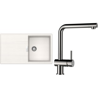 Set Schock S16-3 (dřez Tia D-100 Polaris + baterie Epos Nerezový vzhled)