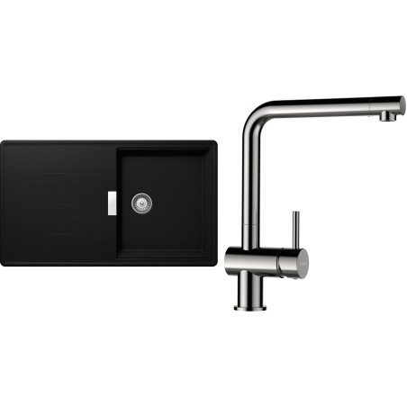 Set Schock S16-3 (dřez Tia D-100 Puro + baterie Epos Nerezový vzhled)