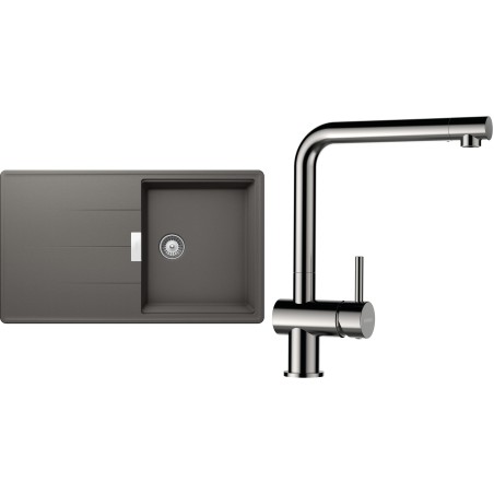 Set Schock S16-3 (dřez Tia D-100 Silverstone + baterie Epos Nerezový vzhled)