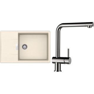 Set Schock S17-3 (dřez Tia D-100LS Magnolia + baterie Epos Nerezový vzhled)