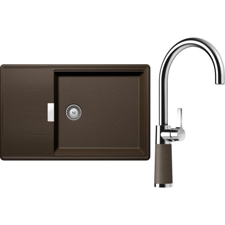 Set Schock S17-6 (dřez Tia D-100LS Bronze + baterie SC-520 Bronze)