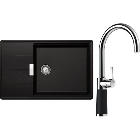 Set Schock S17-6 (dřez Tia D-100LS Magma + baterie SC-520 Magma)