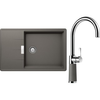 Set Schock S17-6 (dřez Tia D-100LS Silverstone + baterie SC-520 Silverstone)