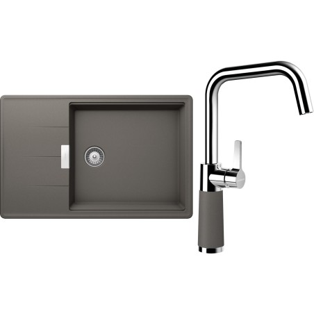 Set Schock S17-8 (dřez Tia D-100LS Silverstone + baterie SC-530 Silverstone)