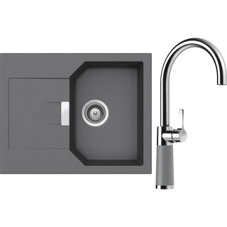 Set Schock S18-8 (dřez Manhattan D-100XS Croma + baterie SC-520 Croma)