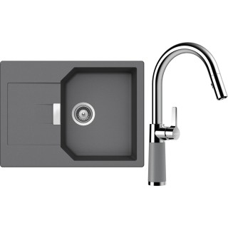 Set Schock S19-9 (dřez Manhattan D-100S Croma + baterie SC-520.120 Croma)