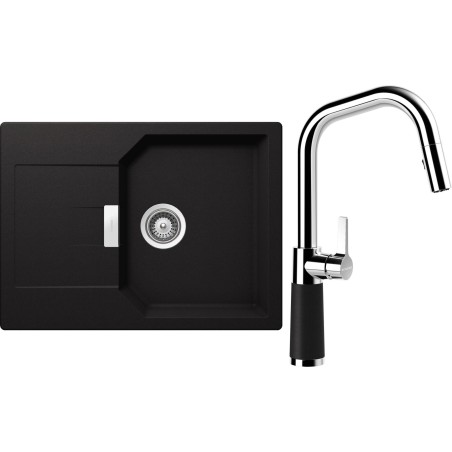 Set Schock S19-11 (dřez Manhattan D-100S Nero + baterie SC-530.120 Nero)