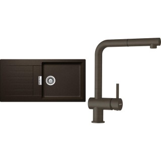 Set Schock S2-2 (dřez Signus D-100L Bronze + baterie Epos.120 Bronze)