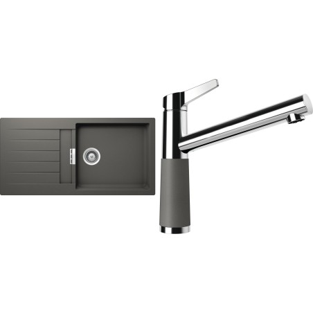 Set Schock S2-4 (dřez Signus D-100L Silverstone + baterie SC-510 Silverstone)