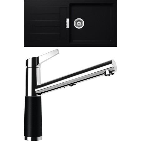 Set Schock S2-5 (dřez Signus D-100L Puro + baterie SC-510.120 Puro)