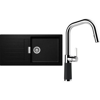 Set Schock S2-9 (dřez Signus D-100L Magma + baterie SC-530.120 Magma)