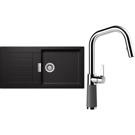 Set Schock S2-9 (dřez Signus D-100L Stone + baterie SC-530.120 Stone)