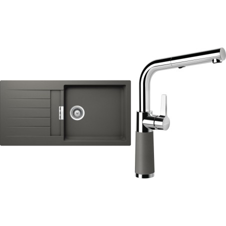 Set Schock S2-11 (dřez Signus D-100L Silverstone + baterie SC-540.120 Silverstone)