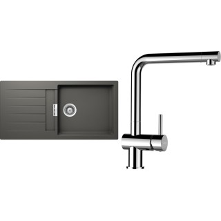 Set Schock S2-12 (dřez Signus D-100L Silverstone + baterie Epos Chrom)