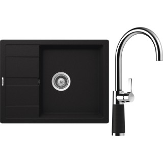 Set Schock S20-8 (dřez Manhattan D-100 Onyx + baterie SC-520 Onyx)