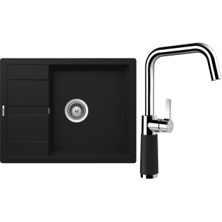 Set Schock S20-10 (dřez Manhattan D-100 Onyx + baterie SC-530 Onyx)