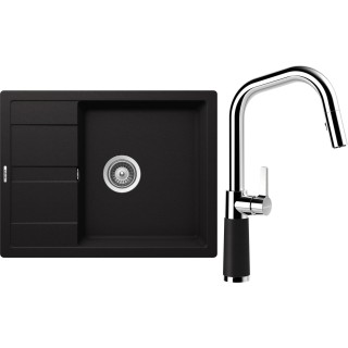 Set Schock S20-11 (dřez Manhattan D-100 Nero + baterie SC-530.120 Nero)