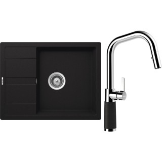 Set Schock S20-11 (dřez Manhattan D-100 Onyx + baterie SC-530.120 Onyx)