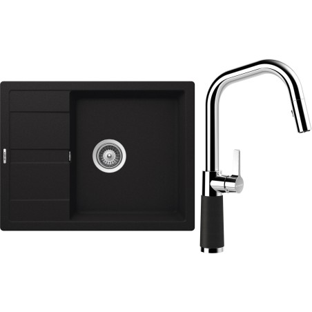 Set Schock S20-11 (dřez Manhattan D-100 Onyx + baterie SC-530.120 Onyx)