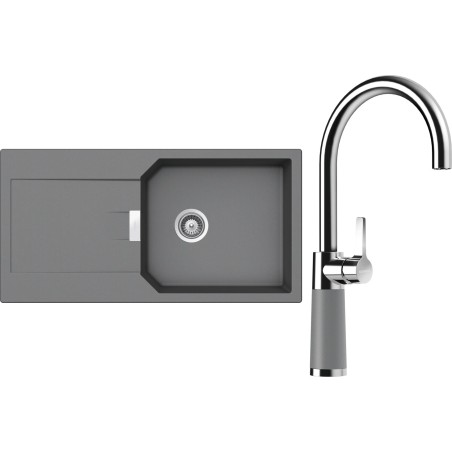 Set Schock S21-8 (dřez Manhattan D-100L Croma + baterie SC-520 Croma)