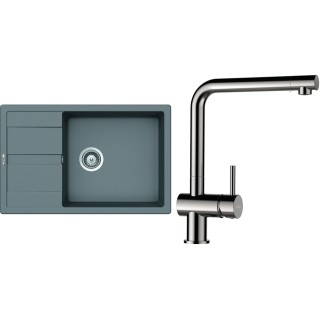 Set Schock S22-5 (dřez Manhattan D-100LS Croma + baterie Epos Nerezový vzhled)