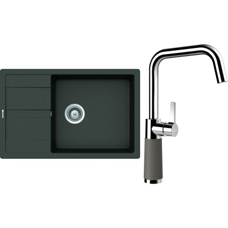 Set Schock S22-10 (dřez Manhattan D-100LS Asphalt + baterie SC-530 Asphalt)