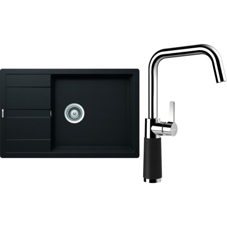 Set Schock S22-10 (dřez Manhattan D-100LS Nero + baterie SC-530 Nero)