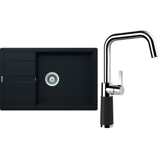 Set Schock S22-10 (dřez Manhattan D-100LS Onyx + baterie SC-530 Onyx)