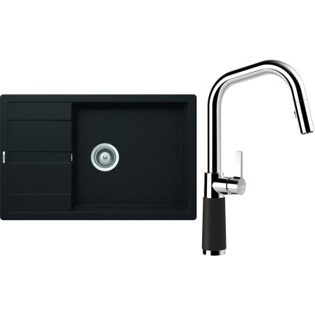 Set Schock S22-11 (dřez Manhattan D-100LS Onyx + baterie SC-530.120 Onyx)