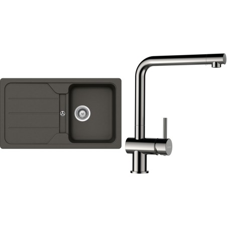 Set Schock S25-5 (dřez Formhaus D-100 Asphalt + baterie Epos Nerezový vzhled)