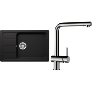 Set Schock S27-5 (dřez Formhaus D-100LS Nero + baterie Epos Nerezový vzhled)