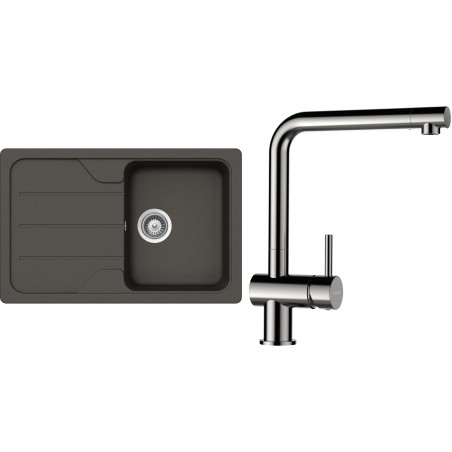 Set Schock S28-5 (dřez Formhaus D-100S Asphalt + baterie Epos Nerezový vzhled)