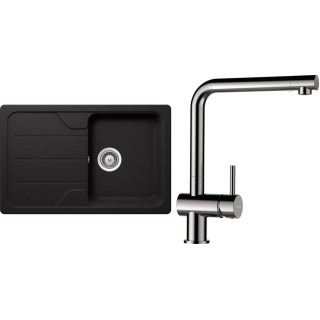 Set Schock S28-5 (dřez Formhaus D-100S Nero + baterie Epos Nerezový vzhled)