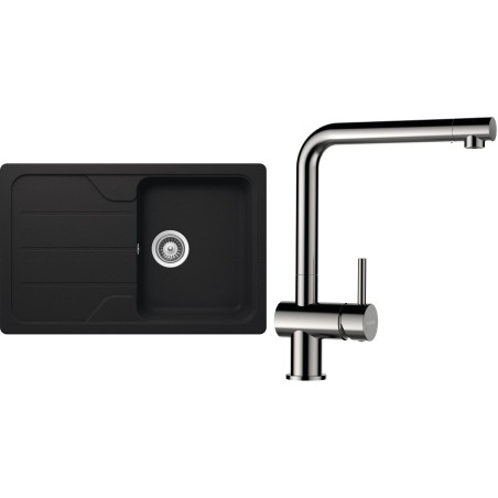 Set Schock S28-5 (dřez Formhaus D-100S Onyx + baterie Epos Nerezový vzhled)