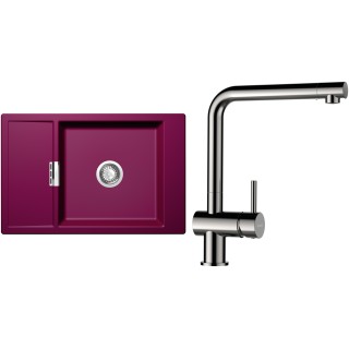 Set Schock S4-3 (dřez Mono D-100XS Berry + baterie Epos Nerezový vzhled)